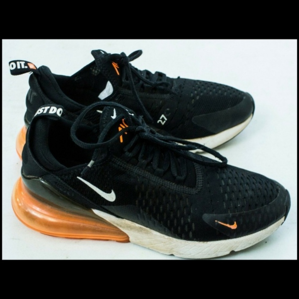 Nike Air Max 270 Mens Size 08 Black Total Orange
